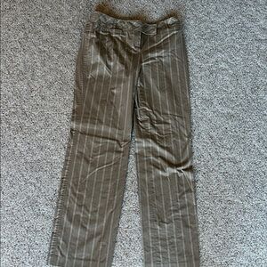 LOFT Ann Beige Striped Pants